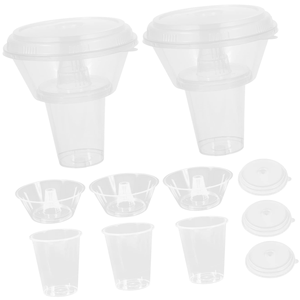 Offre Spéciale : Gobelets en plastique jetables de qualité alimentaire avec bol à collation intégré – Design créatif tout-en-un pour aliments et boissons - Product Image 1