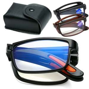 Vente en gros de lunettes de lecture pliables anti-lumière bleue pour hommes et femmes, portables, de +1,0 à +4,0 - Product Image 1