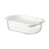 Conception brevetée, panier de drainage rectangulaire télescopique à double couche, support multifonctionnel pour légumes de cuisine