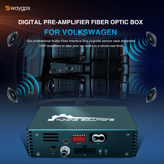 Ewaygps MOST150 Fiber Optic PreAmplifier Adaptor Car Stereo Upgrade Audio Decoder CarPlay for Volkswagen MOQ 866 257