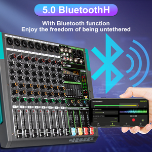 Mixer Audio Professionale Digitale GT8 a 8 Canali con <span class=keywords><strong>Amplificatore</strong></span> Integrato 500W*2, Console per Studio e Palco - Product Image 2