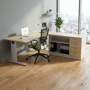 Premium Modern 6 Feet Manager <b>Office</b> Desk Durable Spacious <b>Table</b> Professional Workstations AY <b>Office</b> System Chipboard Melamine - Product Image 3