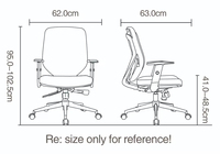 Chaise de bureau pivotante en gros avec siège et accoudoir en maille à mi-dossier rembourrés de couleur en option