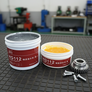 Masilla Epoxi Metálica para Reparación de <span class=keywords><strong>Hierro</strong></span>, Acero y Aluminio, Masilla de Relleno para Defectos de Fundición, Grietas, Corrosión y Desgaste, Compuesto Resistente - Product Image 5