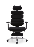 Chaise de bureau ergonomique avec dossier segmenté entièrement inclinable pour les pauses, repose-pieds rétractable, convient à une utilisation à domicile ou au bureau
