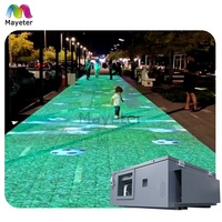 Terrain de jeux extérieur avec capteur d'hologramme 3D Projection sol interactif immersif avec système de projection