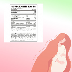 Vitaminas Prenatales de Ácido Fólico de Marca Privada para Adultos, Multivitaminas en Gomitas con <span class=keywords><strong>DHA</strong></span> en Sabores Frutales para Uso en Productos de Belleza - Product Image 2