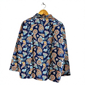 Conjunto de Pijama de Manga Larga con Estampado Floral para Hombre, 100% Algodón Satinado, Ropa de Dormir Informal para Primavera, Patrón Tejido, Regalo para Ella - Product Image 4