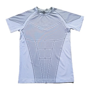 T-shirt de sport pour homme, tenue de fitness ajustée, élastique, séchage rapide, coupe ajustée, tendance, entraînement musculaire des jambes, manches courtes - Product Image 4