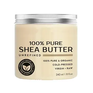 BLIW özel etiket 250ML toptan Vegan doğal 100% saf Shea yağı krem nemlendirici beyazlatma orijinal vücut yağı