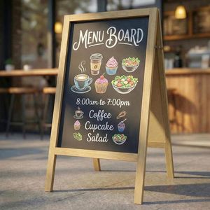Tableau noir extra large <span class=keywords><strong>double</strong></span> face, panneau de trottoir robuste, menu sandwich pour restaurant - Product Image 1