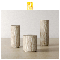 BOTON STONE prix de gros pierre naturelle décoration de la maison moderne mode salle à manger café Table d'appoint marbre travertin plinthe