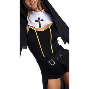 Costume <span class=keywords><strong>da</strong></span> <span class=keywords><strong>Suora</strong></span> <span class=keywords><strong>Sexy</strong></span> per Donna Adulta, Set in Poliestere per Halloween, Carnevale e Feste in Maschera - Product Image 5