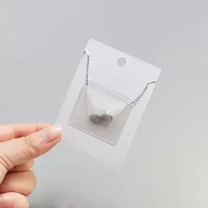 Mini Jewelry Plastiktüte Kleber ücken gefrostete Taschen für Ohrringe Halskette Karten verpackung