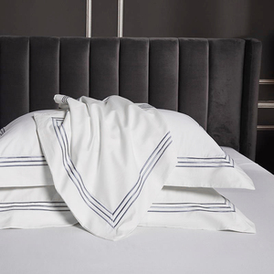 Set di biancheria da letto anni 120 di alta qualità alta densità cotone a fiocco lungo biancheria da letto Hotel lenzuola piatte <span class=keywords><strong>copripiumino</strong></span> in <span class=keywords><strong>seta</strong></span> omaggio - Product Image 4