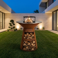 Barbecue Plancha d'extérieur en acier Corten à structure KD, idéal pour la cuisine – Nouveauté très demandée