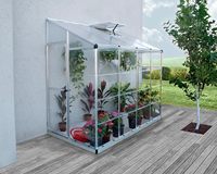 Serre extérieure robuste en polycarbonate et en aluminium avec installation rapide et facile et porte à charnières