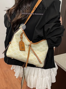 Luxury Designer Women's <b>Handbag</b> Cross-Border Messenger Bag With Buckle Chains & Zipper Closure Platinum Color Tanjing - Product Image 5