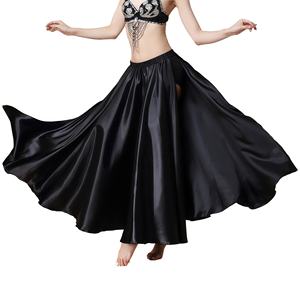 Jupe de danse orientale, jupe longue avec fente, jupe de danse en satin, costume de danse orientale pour femmes - Product Image 2