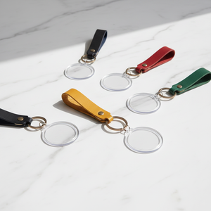 <span class=keywords><strong>Llavero</strong></span> de Cuero PU <span class=keywords><strong>Personalizado</strong></span> de Estilo Nuevo <span class=keywords><strong>con</strong></span> Varias Formas y Marco Transparente para Fotos - Product Image 5