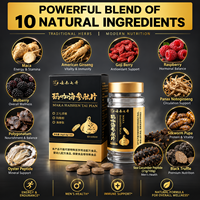 Qidan Vente en gros Capsules de Maca brute extra-fortes 1500MG originales, capsules de racine de Maca noire pour booster l'énergie des hommes