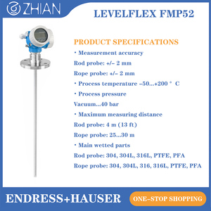 Sensor de Nivel de Medición Continua, Aplicación del Fabricante E+H, Medidor de Nivel por Radar de Onda Guiada FMP52 - Product Image 1