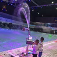 Pistolet à eau rotatif Gatling en acier inoxydable, équipement de jeu aquatique pour parc aquatique, tireur