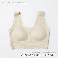 Soutien-gorge sans couture personnalisable en couleurs variées, avec dentelle élégante, rembourrage doux et maintien, idéal pour le yoga et le sommeil – Vente directe usine