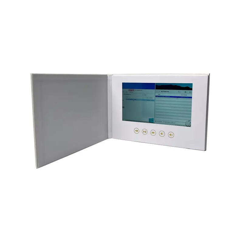 מסך LCD דיגיטלי מותאם אישית lcd 7 אינץ מסך חוברת וידאו קטלוג עם מקום עבור קלטת קלטת