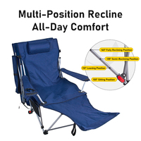 Chaise de jardin pliante moderne en fer pour l'extérieur, portable, avec auvent Oxford, idéale pour la plage, le parc, le camping et la pêche