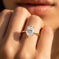 Bague solitaire en moissanite RINNTIN SMOR48, coupe ovale, argent sterling 925, 1ct 2ct, couleur D, moissanite VVS, bijoux étincelants pour femmes