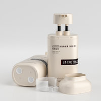 Bouteille PET vide de 400 ml, 2-en-1, avec pompe à lotion, double compartiment, pour coloration capillaire, shampoing, soins de la peau, cosmétiques, logo personnalisé