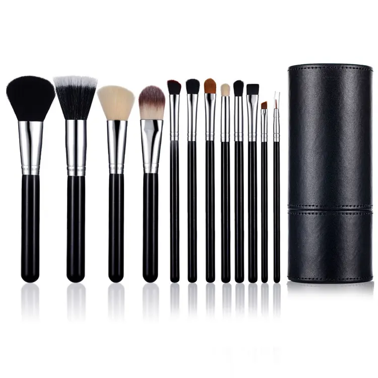 Box Packaging High End Private Logo Unique Smudge Beauty Black Diamonds Make Up Brushes For Make-up