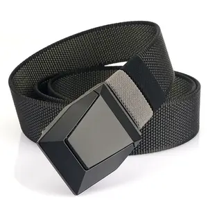 Custom Tactical Waist Belt With Automatic Buckle Nylon Outdoor Canvas Fabric Belt