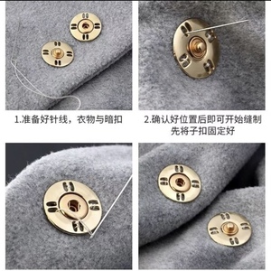 Özel 2 parça birlikte Snap basın düğmeleri çinko alaşım gömlek görünmez ceket Metal baskı toka Metal baskı düğme - Product Image 6