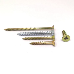 Tornillo de cabeza plana doble pozi Chapado en zinc din 7505, amarillo y blanco - Product Image 2