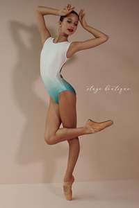 Nhà Máy Thiết Kế Mới Màu Hồng Và Màu Xanh Lá Cây Gradient Màu Cô Gái Ba Lê Leotard Cho Đào Tạo Và Hiệu Suất - Product Image 6