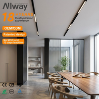 Système d'éclairage sur rail LED magnétique dimmable en aluminium pour intérieur, 5 mm, personnalisable, minimaliste et moderne, pour musées et bureaux