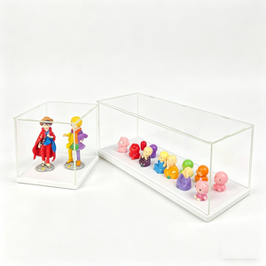 Boîte de présentation en acrylique moderne haut de gamme avec éclairage LED, haute transparence, anti-poussière, pour figurines, voitures miniatures et maquettes - Product Image 2