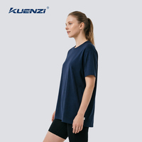Kuenzi Kaos Wanita Lengan Pendek O-Neck 100% Katun 170GSM dengan Logo Kustom Pribadi Reguler