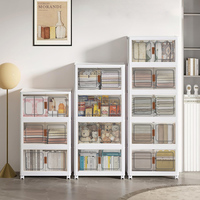 Armoire de rangement pliable grande capacité en plastique PP épaissi pour vêtements, literie et articles divers
