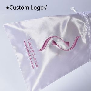 Bolsa de Satén Personalizada al por Mayor con Cordón para Almacenamiento y Embalaje de Regalos, Embalaje Textil Reutilizable - Product Image 3