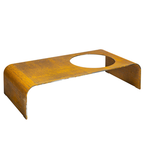 Parrilla de barbacoa hemisférica de altura ajustable con estilo moderno para exteriores, combustible de leña, cajón conveniente, parrilla integrada de acero resistente a la intemperie - Product Image 2