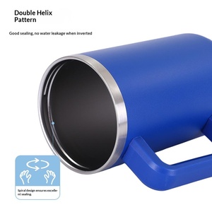 Gobelet isotherme en acier inoxydable de 40 oz avec couvercle anti-fuite pour boissons chaudes/froides - Utilisation portable en véhicule - Product Image 3