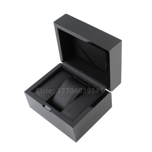 Packaging Box Gift Box with Lid High Gloss Wooden Luxury Custom Logo Credit Card <b>Black</b> Watch Wood <b>Boxes</b> - Product Image 6