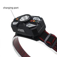 Lampe frontale LED super lumineuse pour adultes, rechargeable, IP44, faisceau réglable, détecteur de mouvement, pour casque, chasse, camping en extérieur