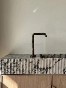 Lavabo in Marmo dal Design Moderno, Mobile <span class=keywords><strong>Bagno</strong></span>, Lavabo Integrato in Marmo - Product Image 6