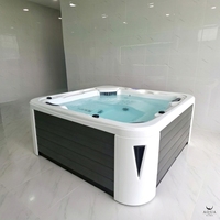 Vente en gros usine Luxueuse Baignoire Spa à bulles en acrylique avec massage, Piscine à remous extérieure pour jardin