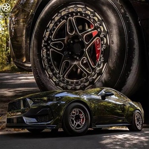 Jantes en alliage forgé Beadlock noires DW Monoblock neuves <span class=keywords><strong>de</strong></span> <span class=keywords><strong>17</strong></span>, 18, 19 et 20 pouces, 5x114.3, 5x130, 6x139.7 pour F150, F250, C8, C10 - Product Image 1