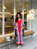 Robe longue ample grande taille en coton à col en V boutonnée, style Boubou africain, imprimé numérique, pour femme musulmane, idéale pour l'été et la plage.